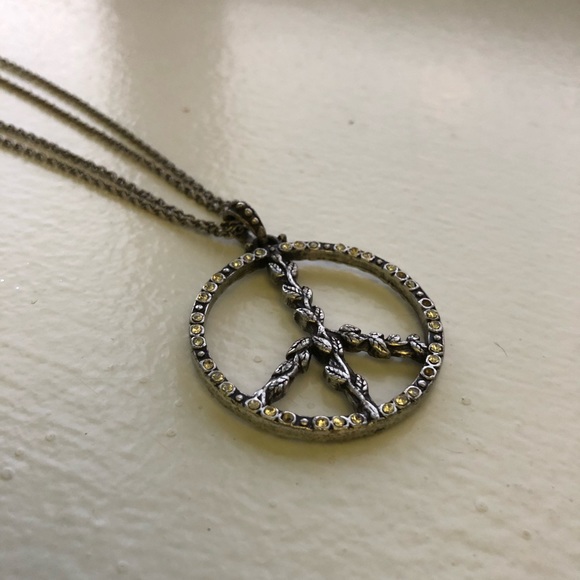 Lucky Brand Peace Sign Necklace | Poshmark